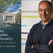 The cover of the book next to a photo of Munther Dahleh