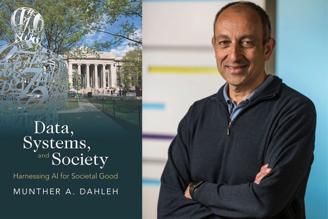 The cover of the book next to a photo of Munther Dahleh